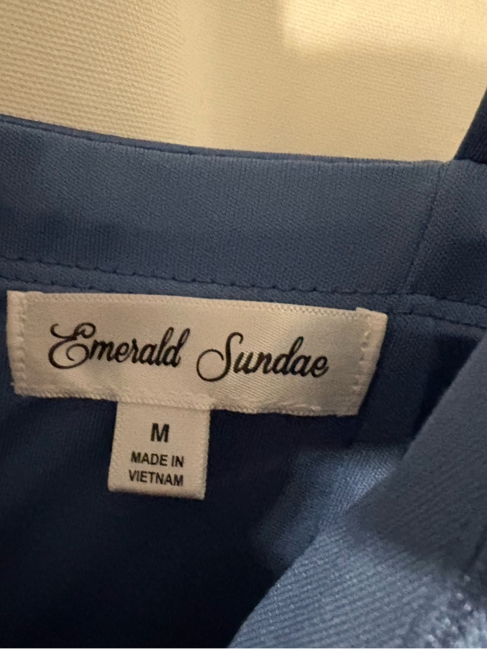 Emerald Sundae Blue Satin Ruffle Midi Dress - Picture 3 of 4